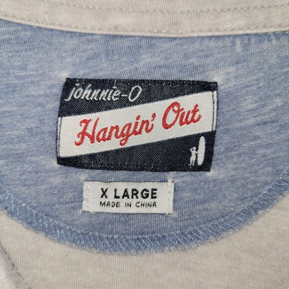 Johnnie-O Shirt Mens XL Quarry Grey The Local Polo Golf Hangin Out Garment‎ Wash - Picture 5 of 13